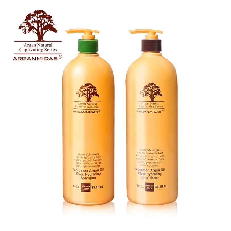 Organic Hotel Shampoo And Conditioner 1000 MlPrivate Label Beauty Salon Anti Frizz Argan Oil Shampoo For Damaged Hair