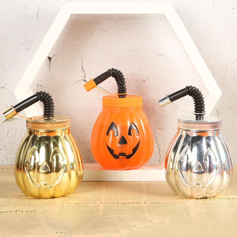 500ml Halloween recycled plastic water bottle pumpkin daiquiri plastic cup party drink