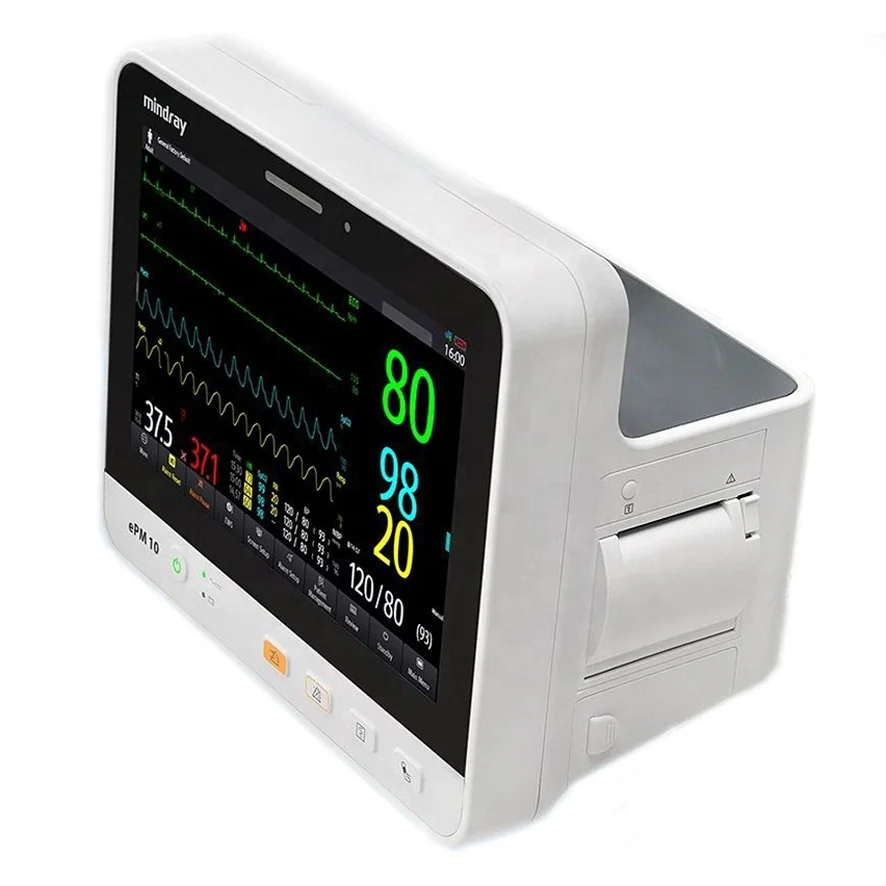 ePM10 New Portable Patient Monitor Price Mindray 12 Inch Vital Sign/ecg/veterinery Patient Monitor With Trolley/wall Mount