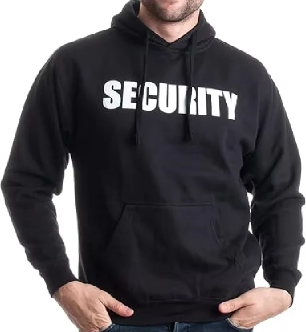 Custom Plain Long Sleeve Pullover Hooded Sweatshirt Security Guard Uniform Hoodies