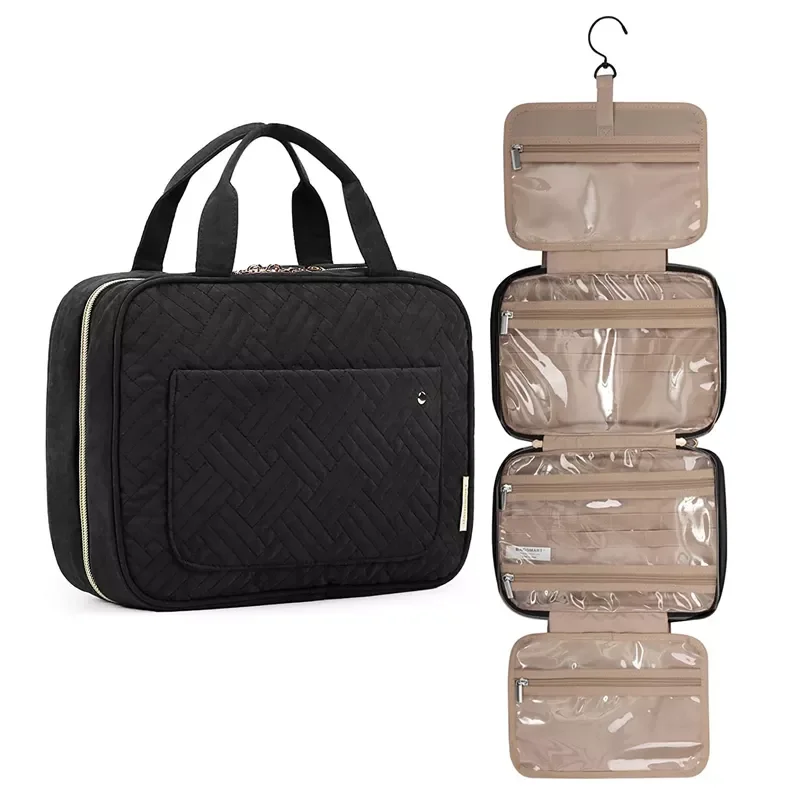 4 Sections Hanging Travel Toiletry Bag Organizer Large Makeup Cosmetic Case folding suit bag Beauty Cosmetic Case