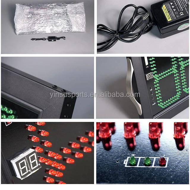 four digit electronic single side football substitution board football player change scoreboard