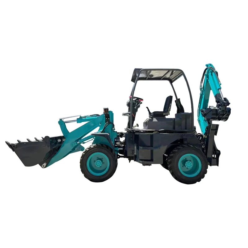 Diesel 4x4 tractor excavator front backhoe loader Wheeled multifunctional loader mini backhoe loader auger