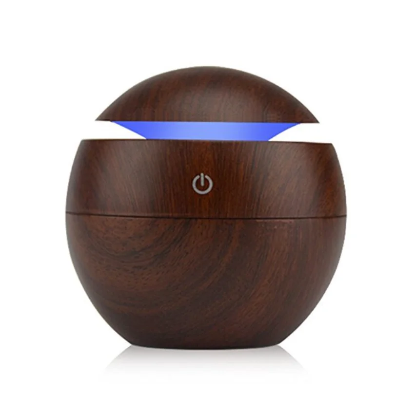 Factory direct wood grain circular ultrasonic aroma diffuser air purifier car aroma diffuser household humidifier