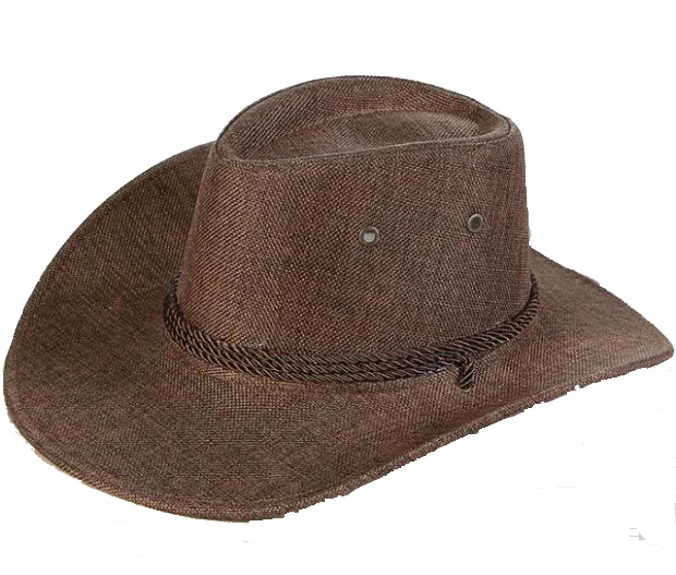 AI-MICH Promotion Factory straw cowboy hats directly sale cheap price mens Custom summer cowboy straw hat with leather strap
