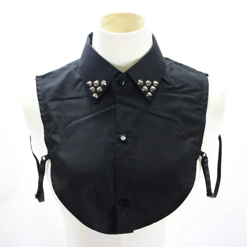 Fashion New Hot Selling Punk Studs Rivets Ladies Shirt Faux Cotton Collar Necklace