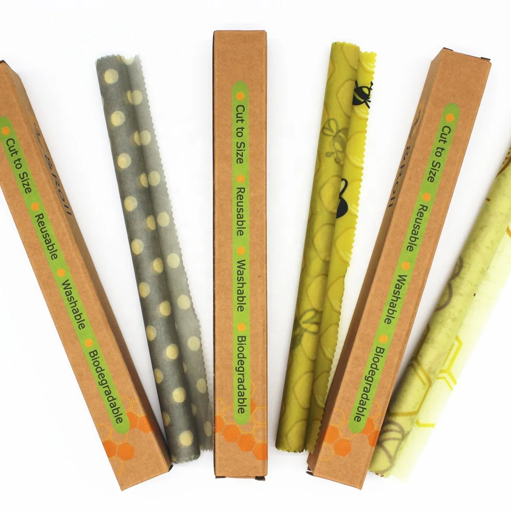 
2021 HOT Product Organic Food Grade Cotton Fabric Sandwich Reusable Beeswax Food Wrap Roll 