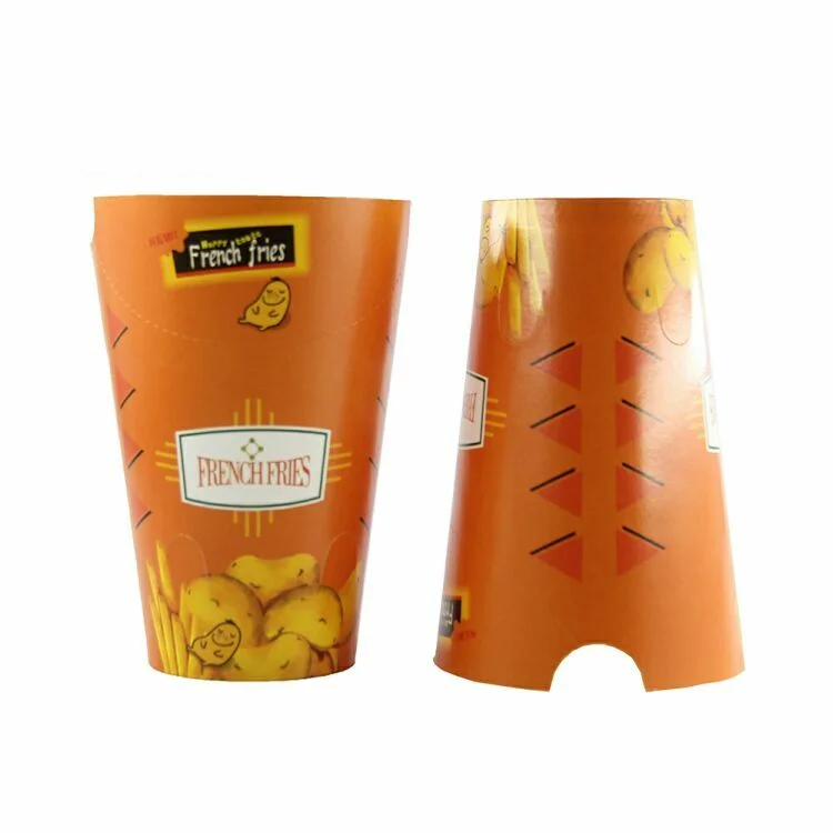 China Manufacturer Disposable Paper Cone For Fries Chinese Fries Packaging For Food
