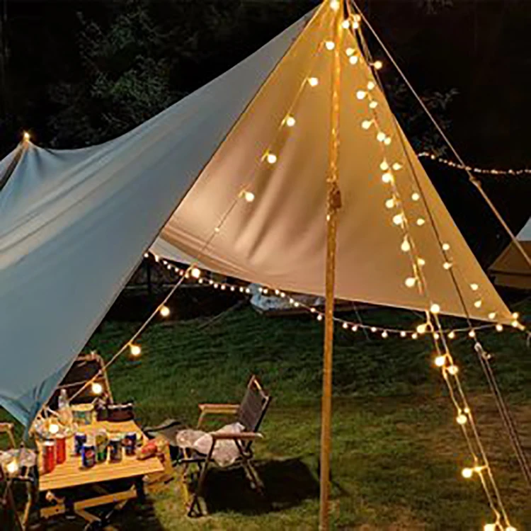 Sun Shelter High Quality Outdoor Rainproof Camping Taffeta Tarp Hiking Durable Khaki Custom Iron Travel Awnings Not Support