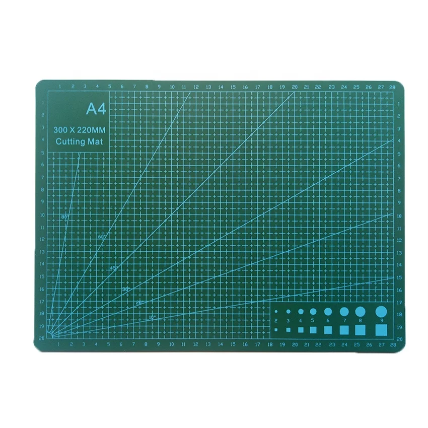 Зеленый самовосстанавливающийся коврик для резки с ножом из нержавеющей стали