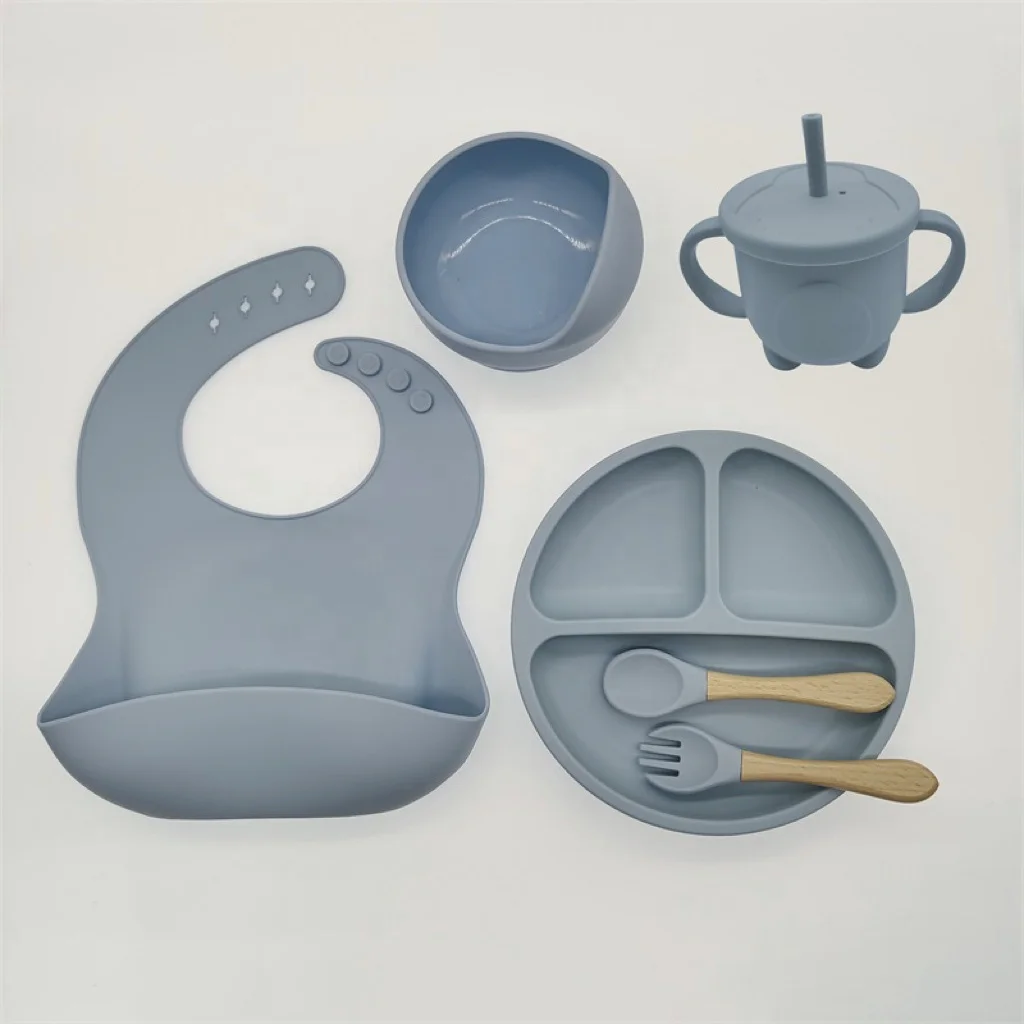 silicone baby feeding mat bottle bowl with spoon tableware set accessories feeding spoons plate bowls set for baby kids