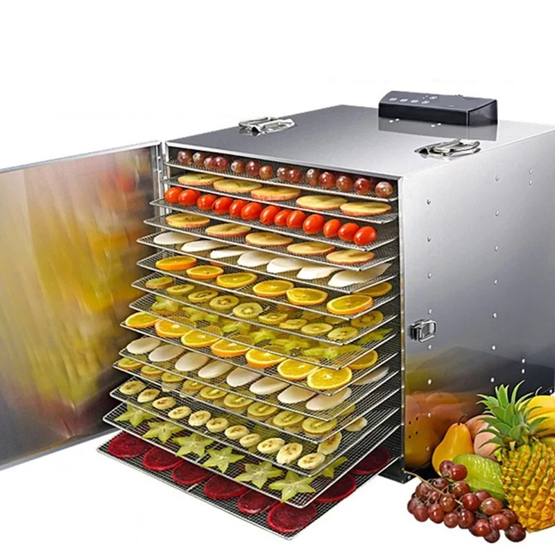 8 Trays large Food Dehydrator Pet Snacks Dehydration Dryer Fruit Vegetable Herb Meat Drying Machine Stainless Steel 220v