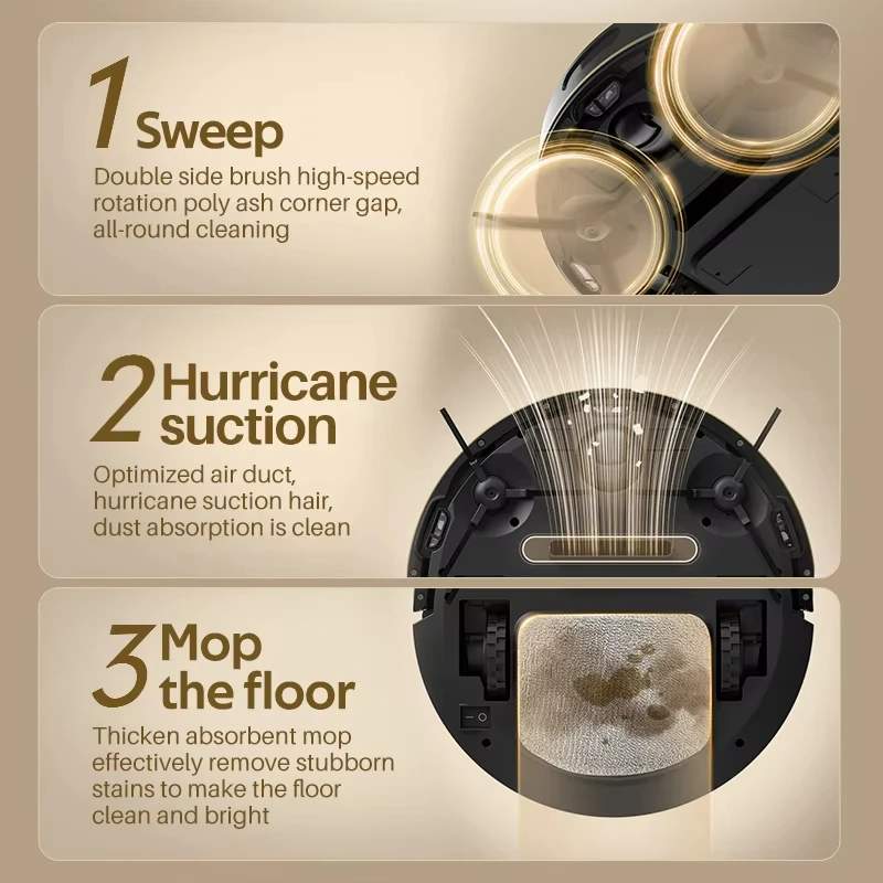 OB16SE APP Control 2700pa AntiFall 100ML Water Tank Auto Recharge Floor Sweep Robot HEPA Filter Vacuum Cleaner
