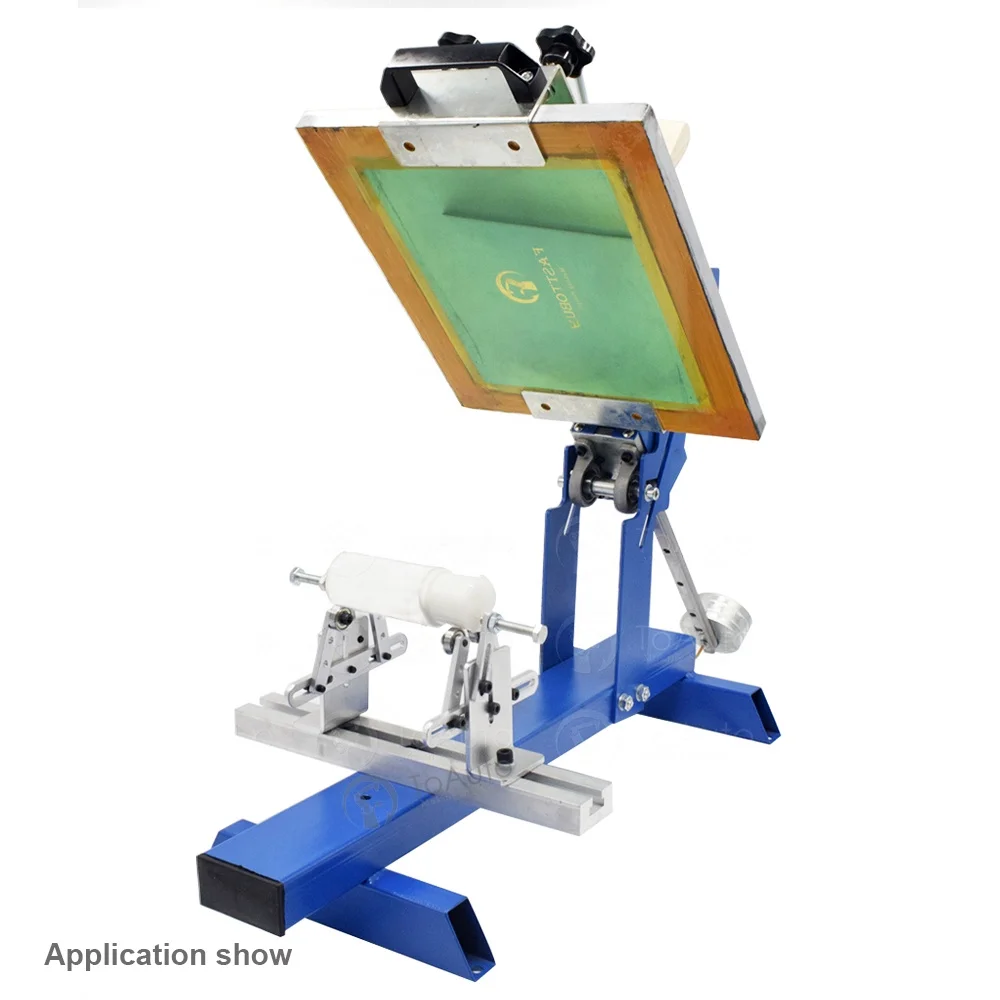 
Manual Cylinder Screen Printing Machine For Mug Bottle Silk Screen Press Printer 