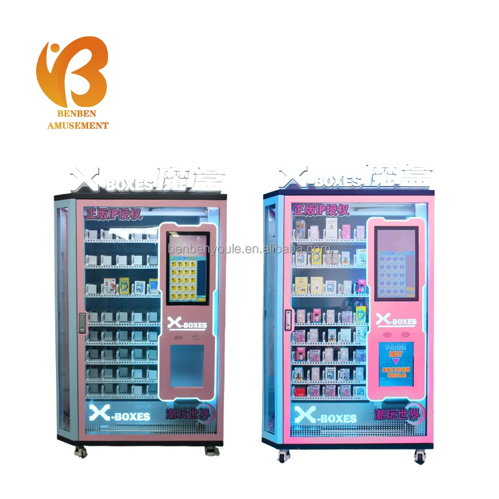 24 hours online self service small stores drinks snacks gift smart shop blind lucky mystery box surprise vending machine