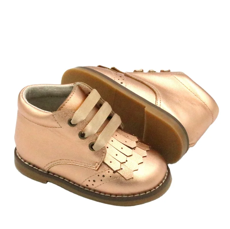 Детские кожаные ботинки с жесткой подошвой, детские кроссовки, школьная обувь для мальчиков и девочек