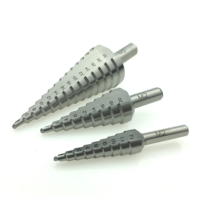 Hot Sale 3pcs/set Titanium Step Drill Bits For Metal Drilling