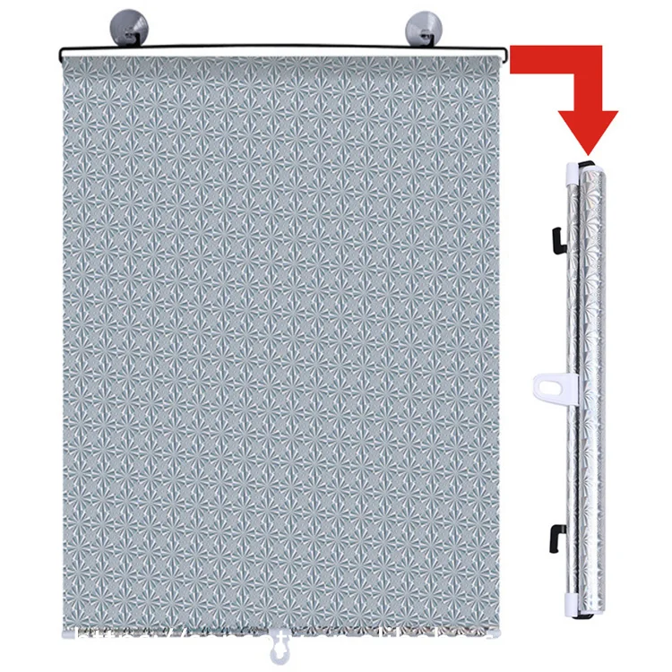 Blackout Curtains Awning Roller Blinds Window Curtain For Living Room Bedroom Car Kitchen Office Suction Cup Sun Protection