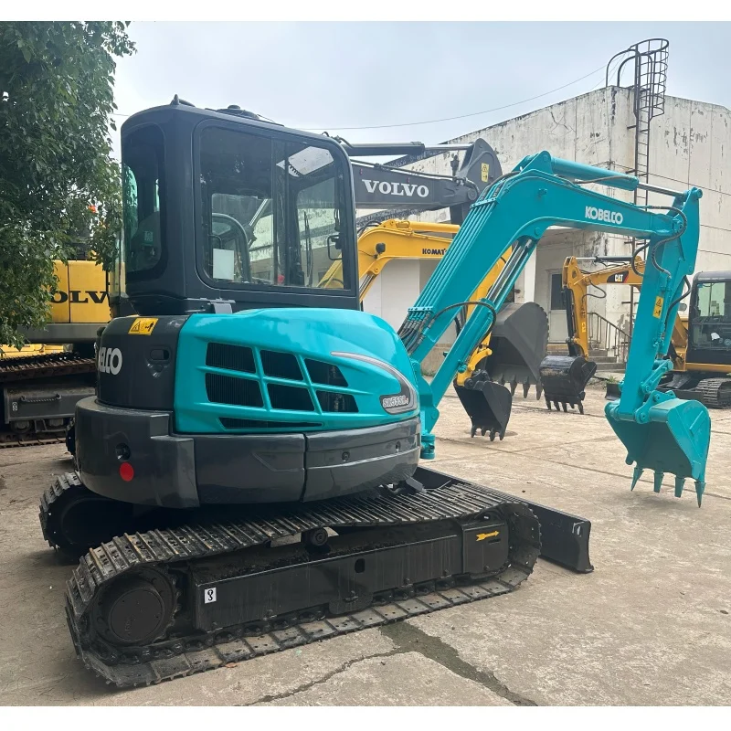 Kobelco sk55 2022 оригинальный японский мини Подержанный гидравлический гусеничный экскаватор 5 тонн б/у