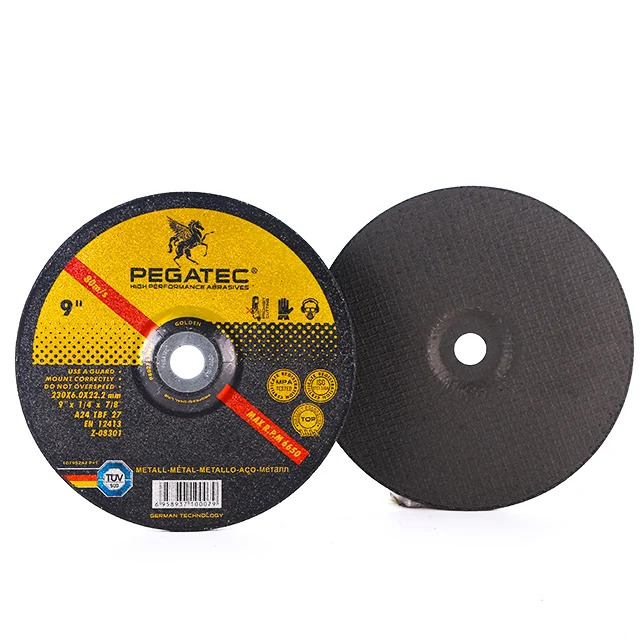 Certificated OEM ThreadedGrinding Disc 230mm 9' Metal Fiberglass Grinding Disc Raw Cut Cutting Wheel