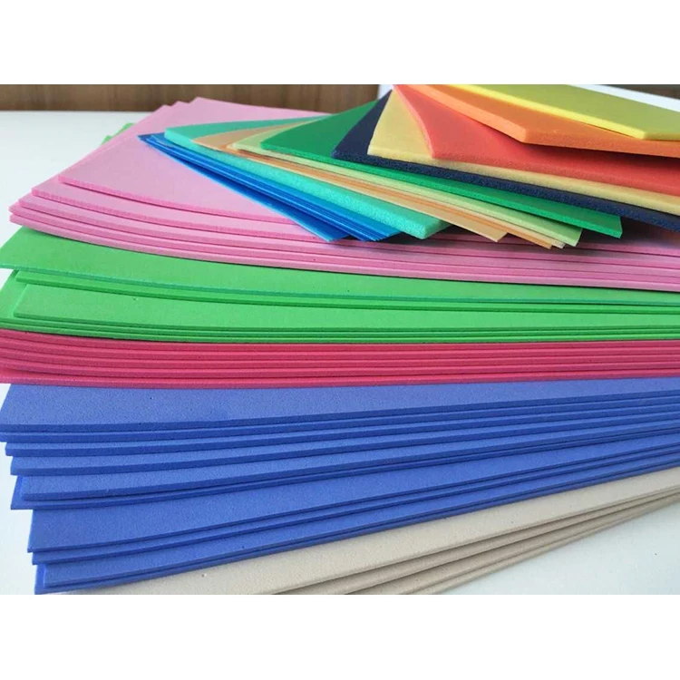 High density pvc free plastic eva foam sheet eva foam board multiple color in different thickness