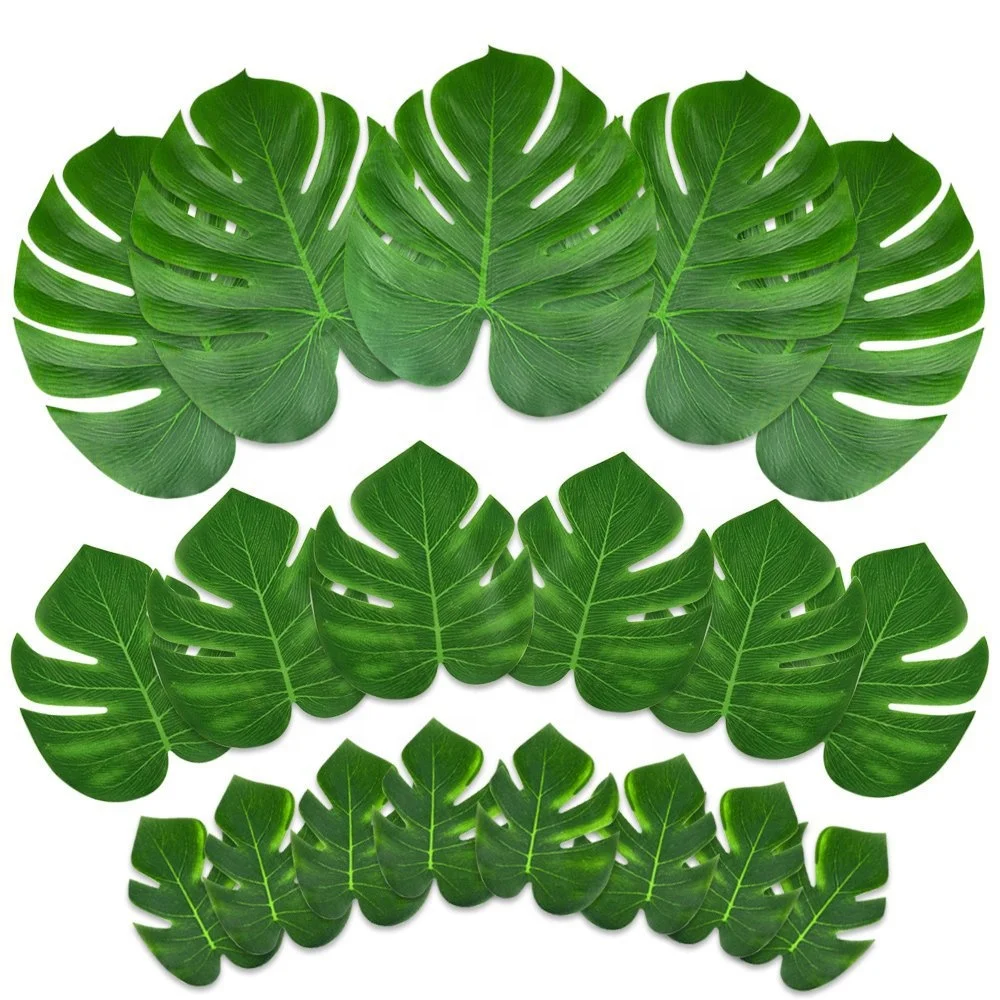 
Hawin different kinds of fake leaves artificial flowers for Jungle Theme Party 