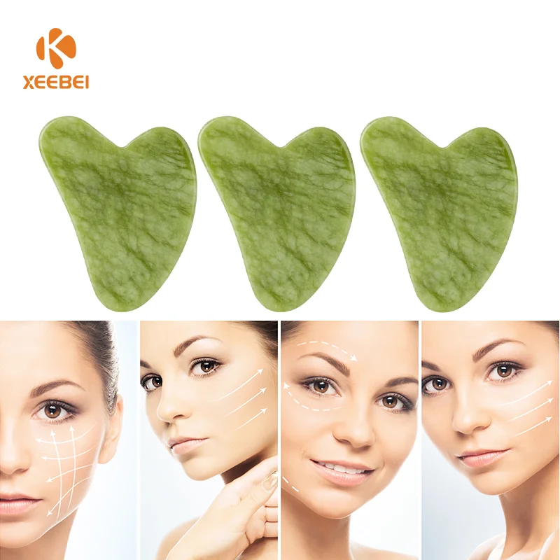 Skin Rejuvenation green jade face tool stone gua sha board