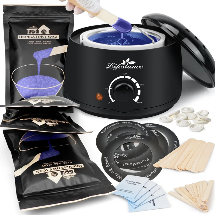 Lifestance painless wax kit waxing home use private label OEM service wax set hair removal