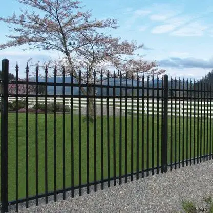 6 футов * 8 оптовая продажа с завода низкая цена стальной трубчатый металлический садовый забор электропокрытием