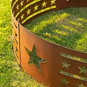 30-inch Fire Outdoor Pits Liner Camping  Portable Fire Wood Burning Heater Metal Fire Pit Ring