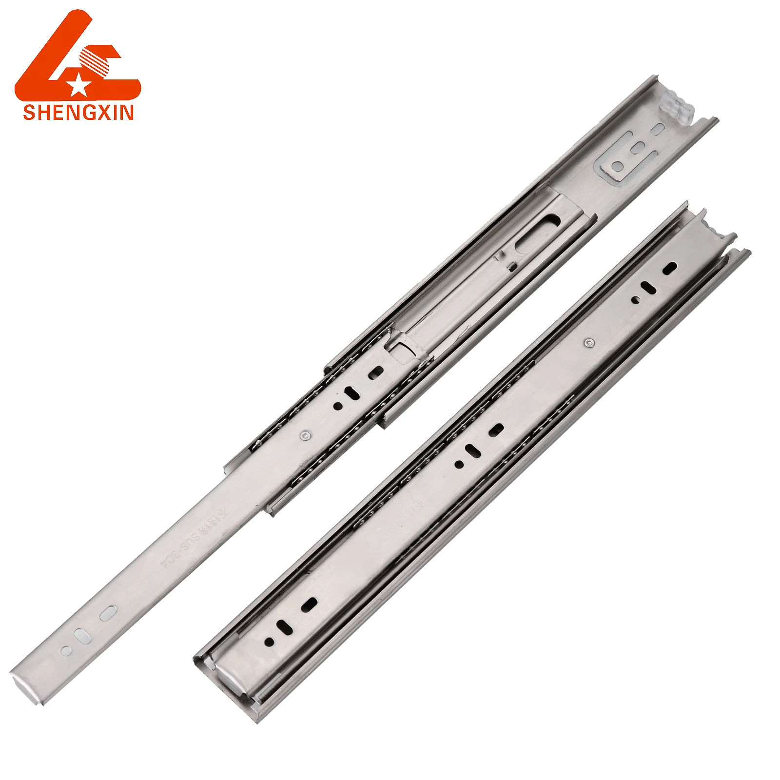 Hot sell hardware furniture retractable adjustable 40mm cold-rolled steel ball bearing drawer slide rails