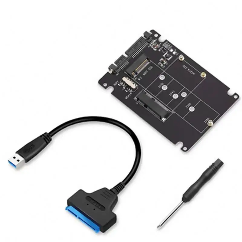 Factory selling M.2 NGFF SATA SSD or Msata TO SATA  ADAPTOR Solid-state drive box