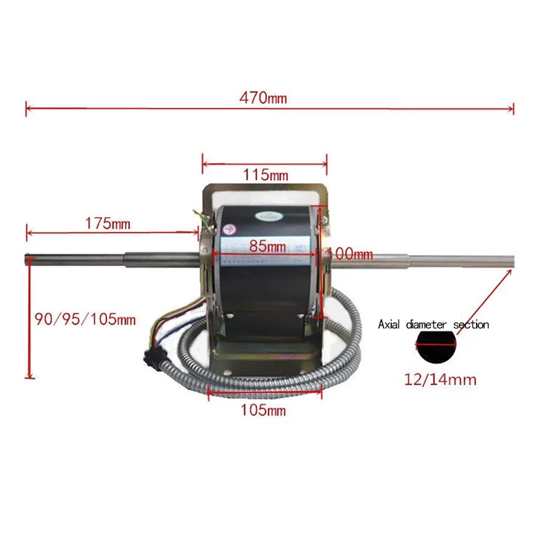 Kangtian 220V 25/30/40/50W fan coil motor for Central air-conditioning fan coil asynchronous single phase motor