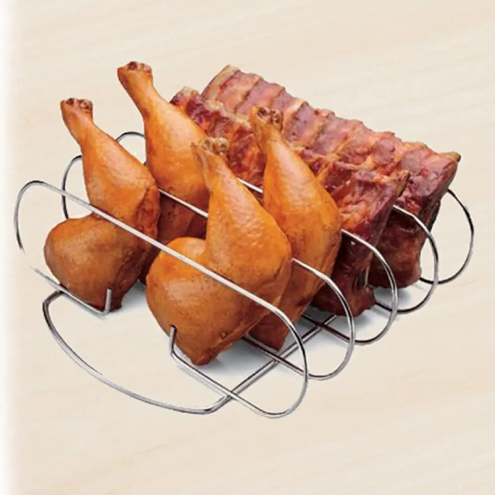 
non-stick rib rack for 5-6 ribs,roasting rack/bbq grill rack/stainless steel bbq rack 