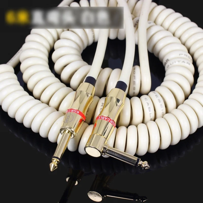 
Famous Brand New Acoustic Electric Bass Guitar Cable coiled Guitar cord Cable 