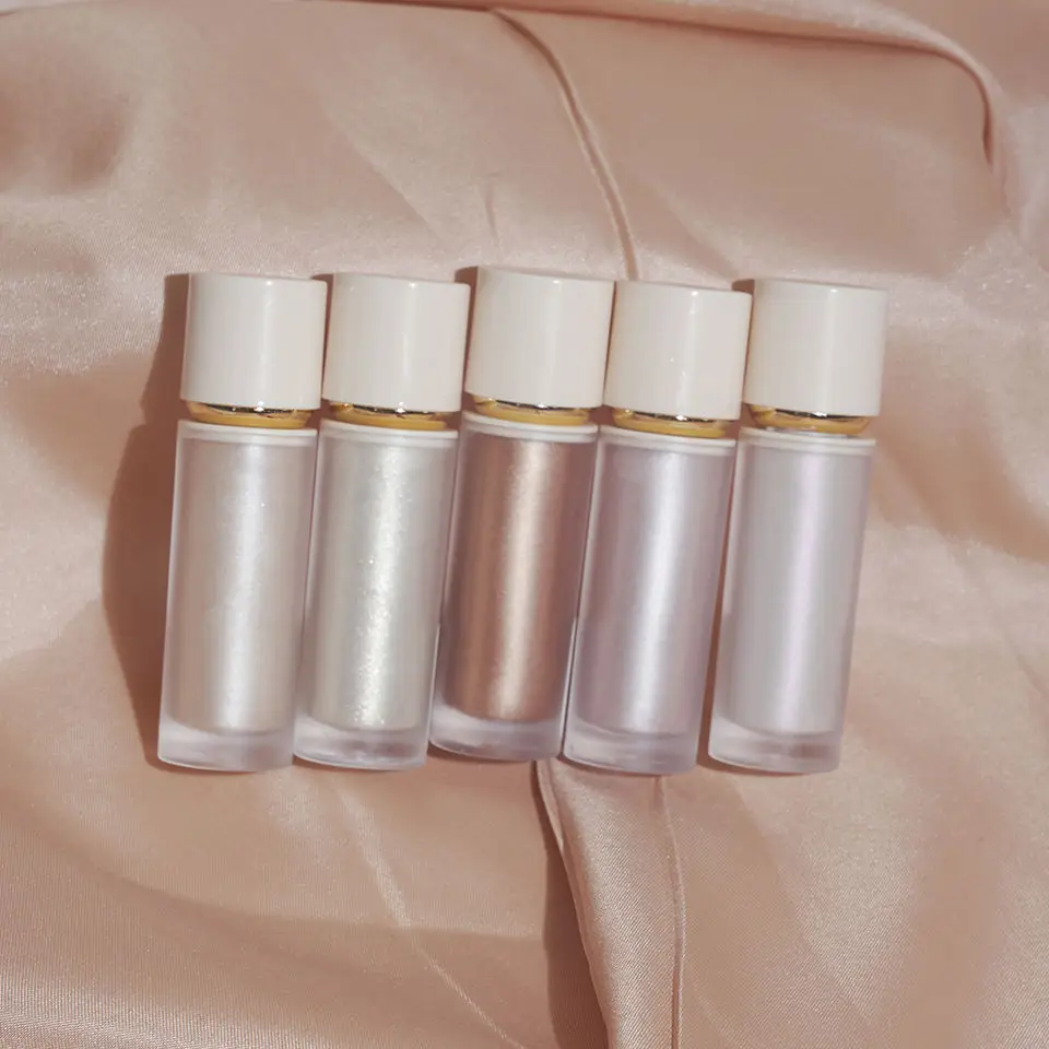 Wholesale Private Label Glow Face & Body Highlighter Shimmer Oil No Brand Makeup Custom Shimmer Glitter Highlighter Liquid