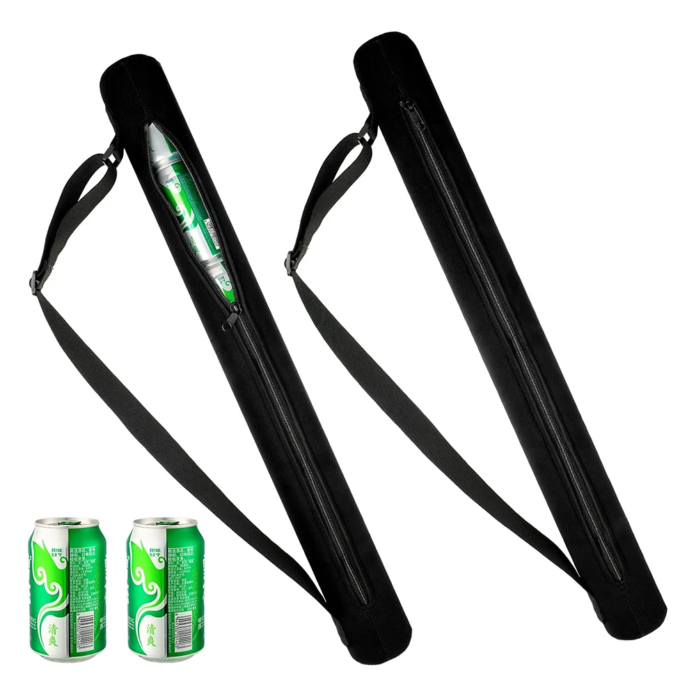 Custom Color Neoprene 6 Can Tube Holder Wine Shoulder Golf Beer Sleeve Cooler Tube Bag