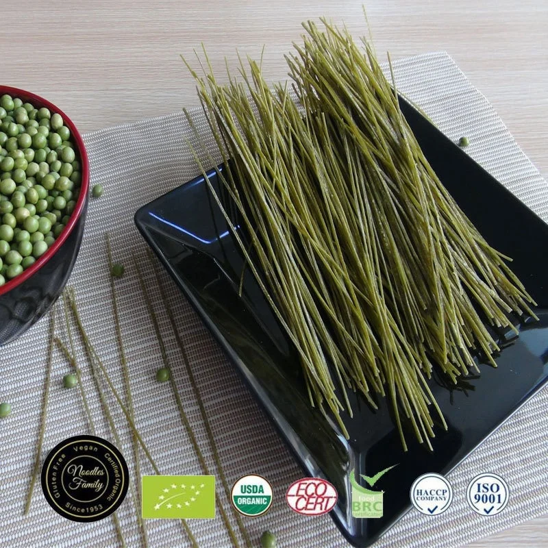 organic vegetarian green pea mung bean nudels pasta