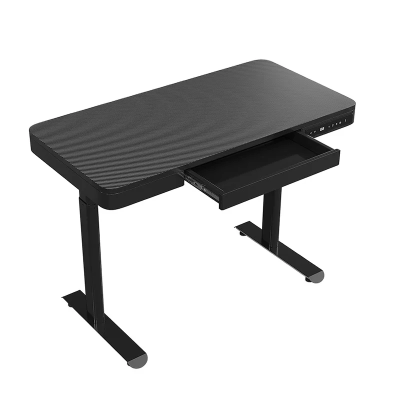 CHARMOUNT Standing Computer Desk Electric Lift Learning Office Desk With Drawer Lift Desk Wired Fast Charge