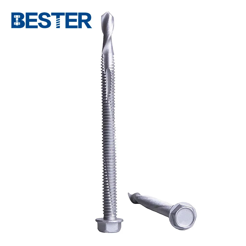 New design stainless steel carbon steel metal hex washer head Spiral Point Self drilling Screws