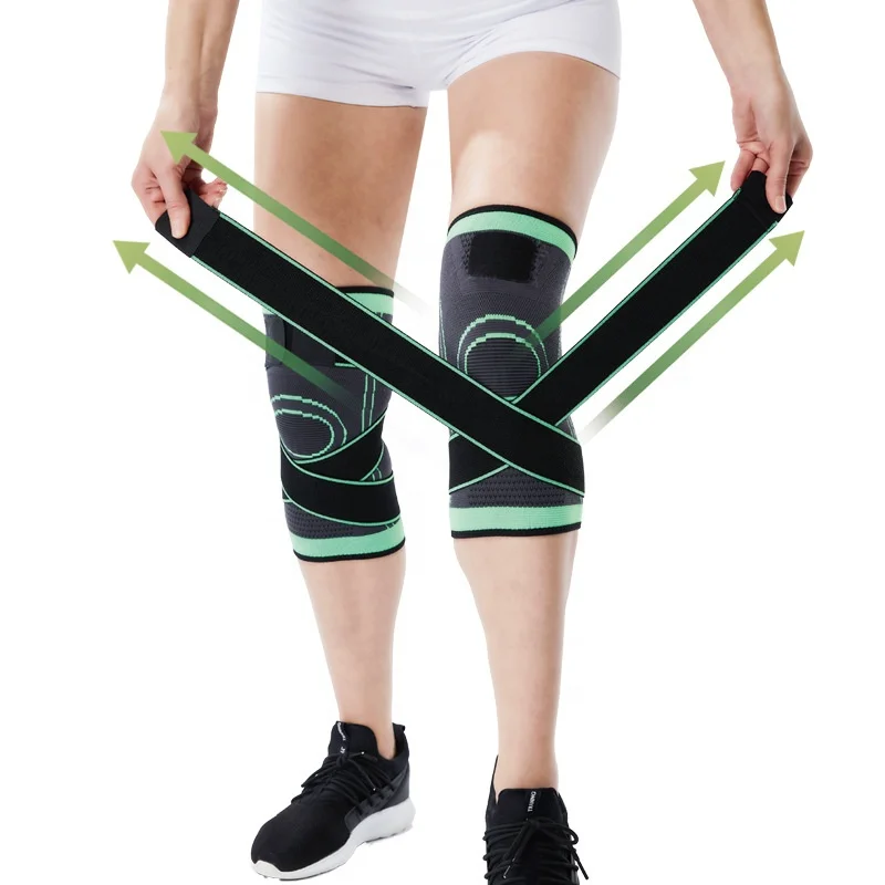 Нейлоновый материал эластичный наружный спортивный коленный рукав Поддержка дышащий одинарный бандаж наколенник