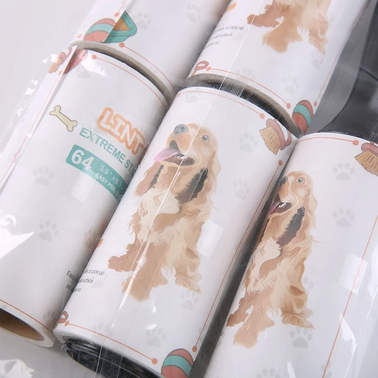 Sankou sticky paper roll colorful dry cleaning japanese style lint roller