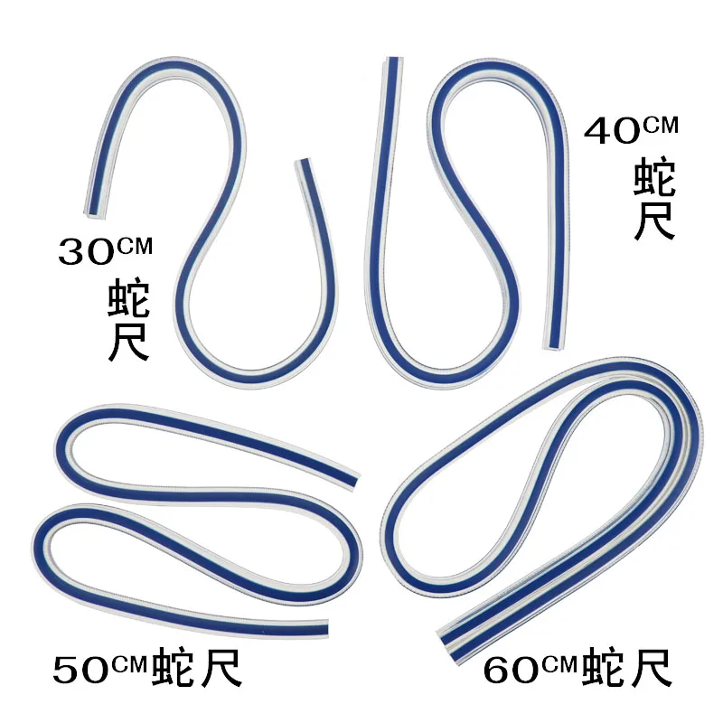 Art Design Ruler 40cm Serpentine Ruler Plastic