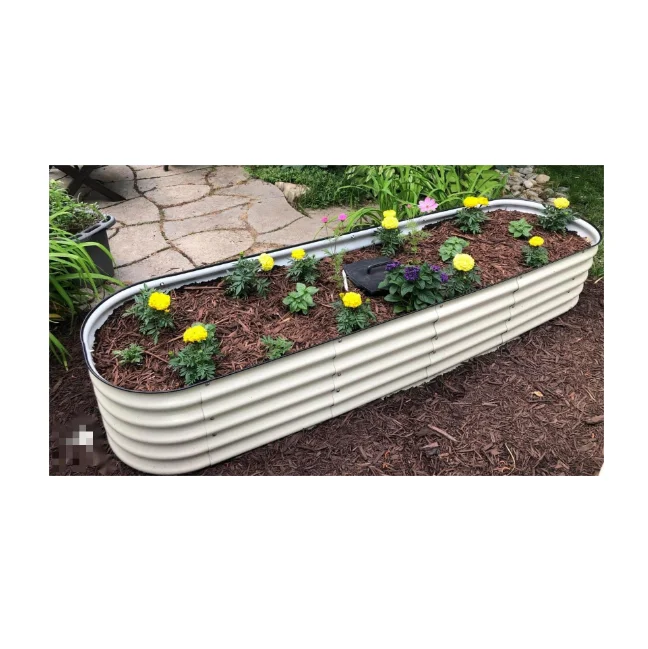 Galvanized steel planter bed 4 in 1 tray planter metallic series aluzinc mag metal garden boxes