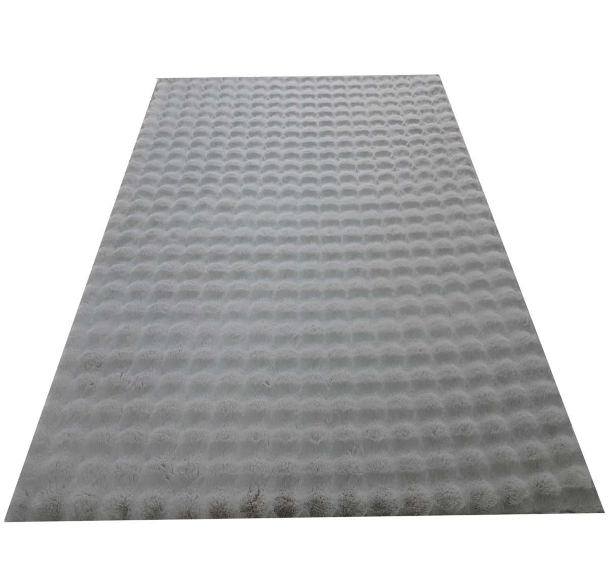 Pop Design Cream Color 3D Faux Rabbit Fur Rugs and Center Carpet for Living room