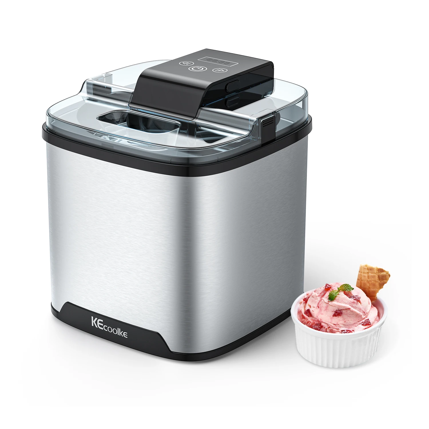 2.0L countertop ice cream maker with LED digital display