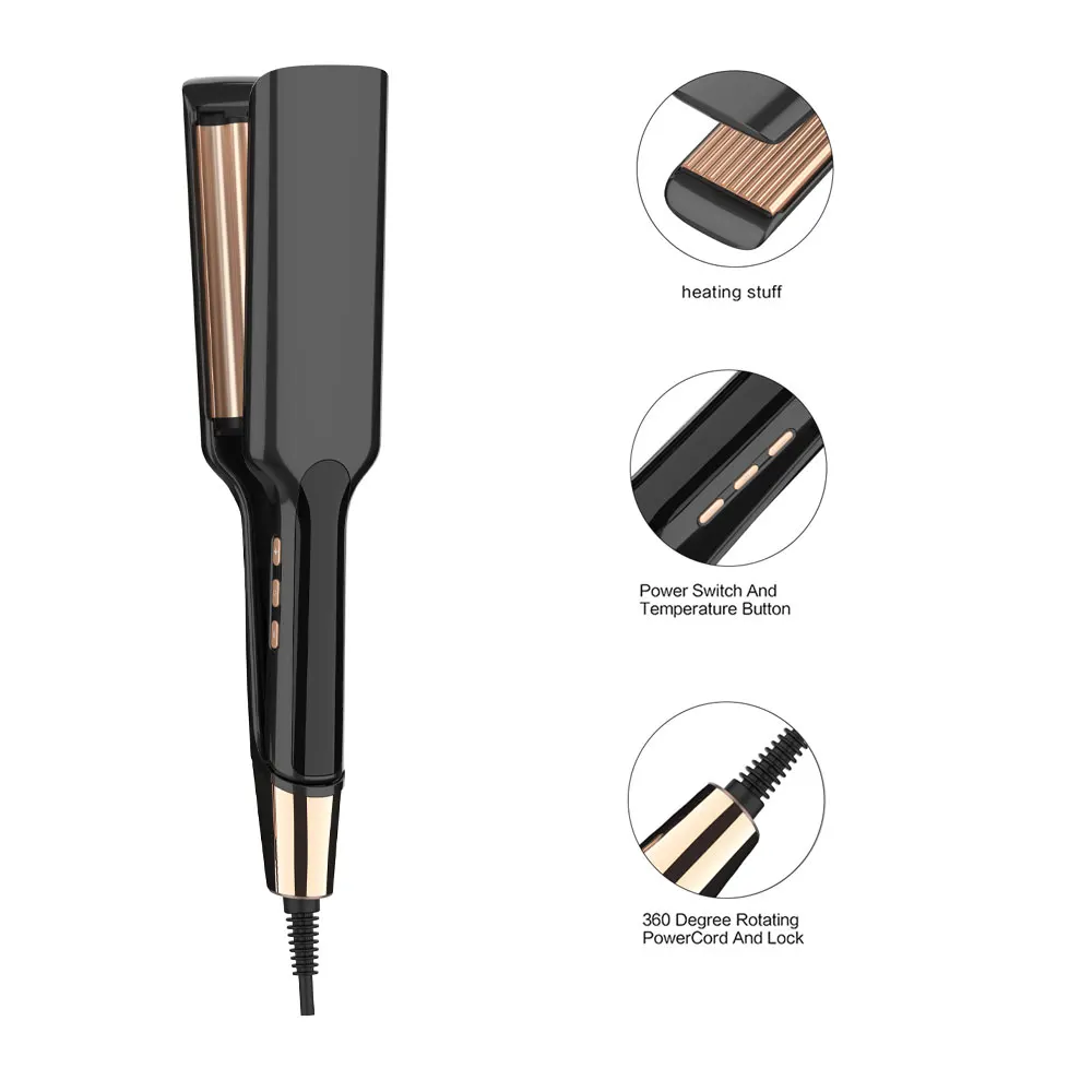 High Quality Customize Titanium Hair Straightener curler 2 in 1 Flat Irons For Keratin Use Private Label Iron