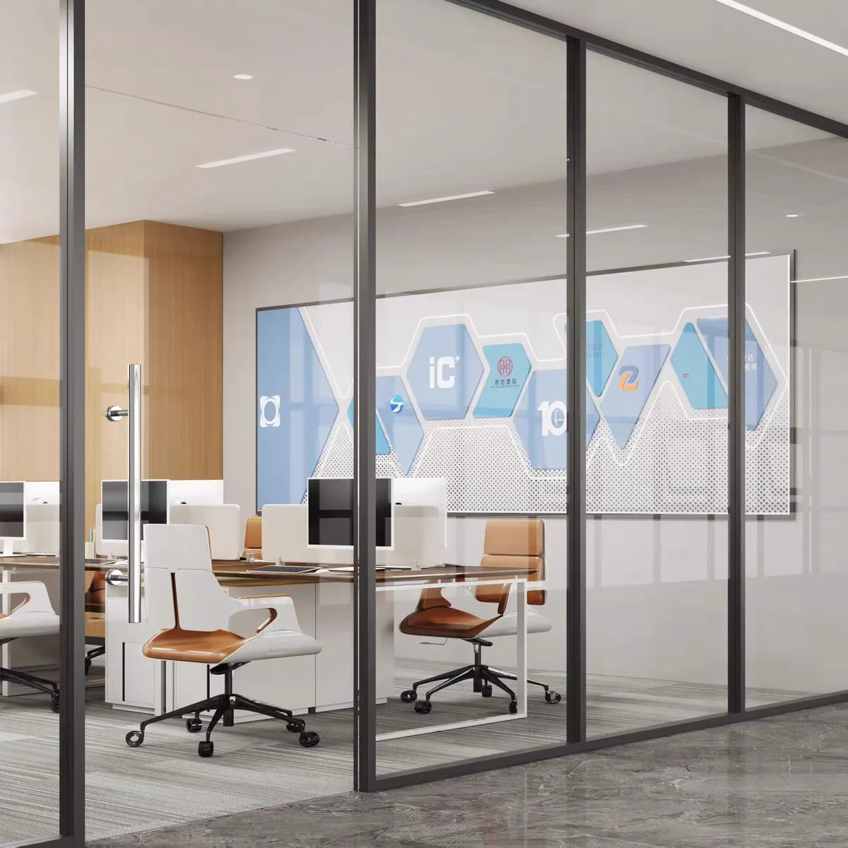 Модульная алюминиевая перегородка