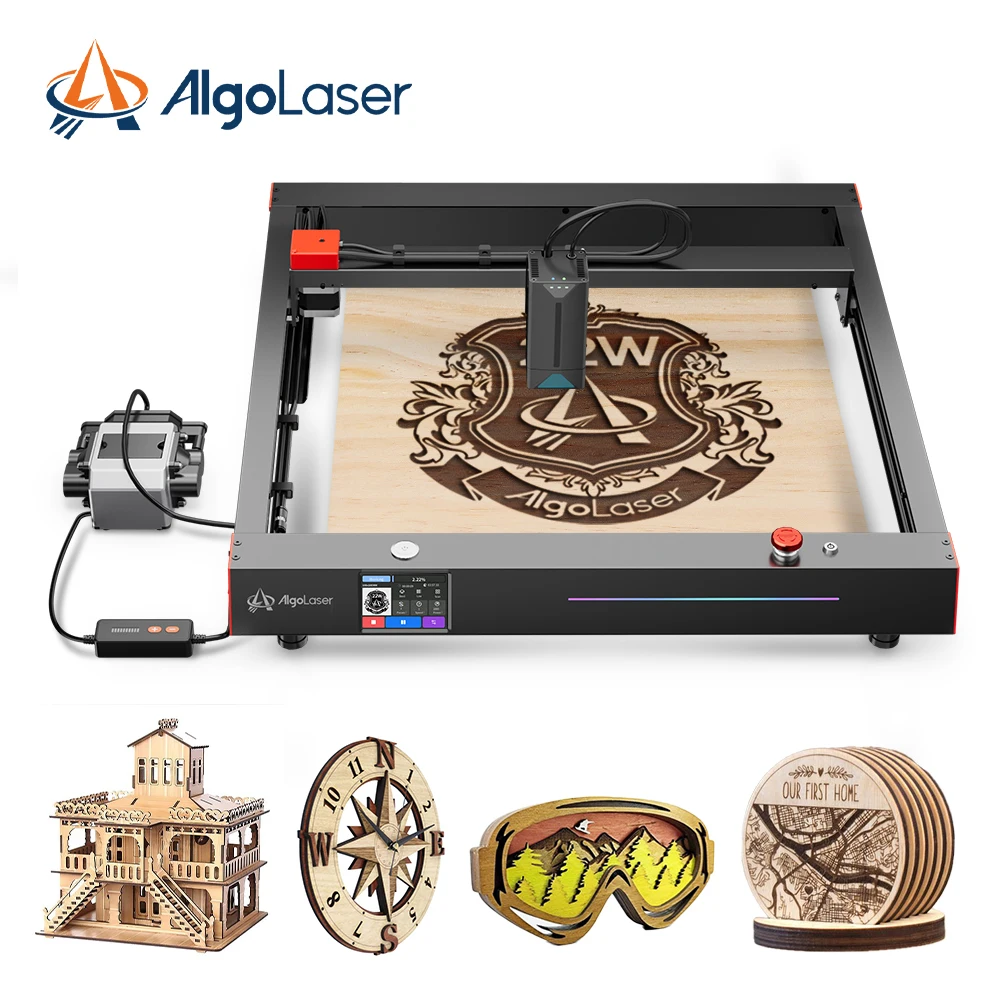 Algolaser Desktop DIY Lazer Engraving and Cutting Automatic Air-assist System Laser Engraver Machines