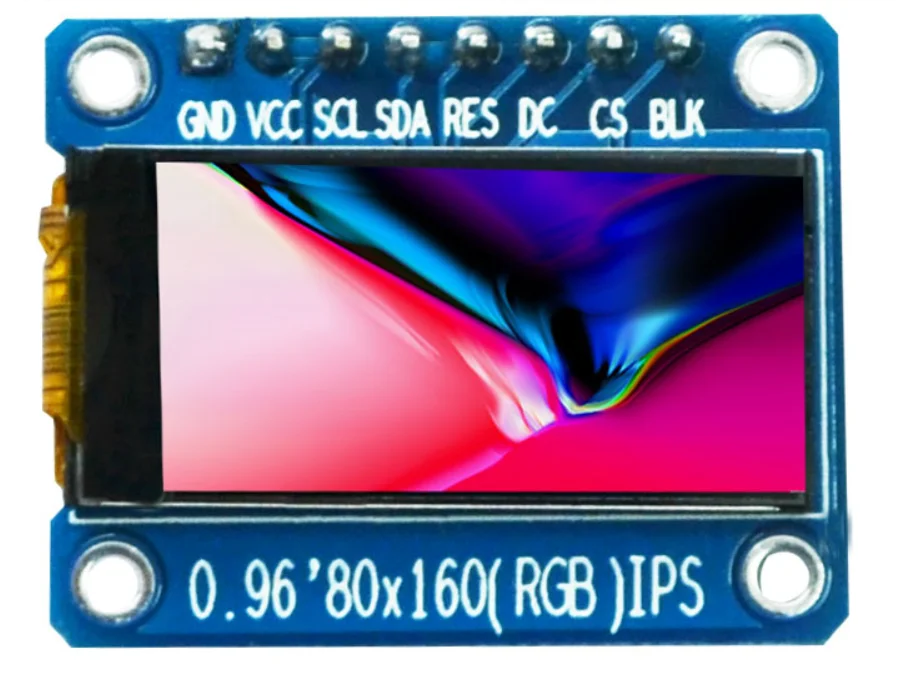 IPS 0.96 inch 7P SPI HD 65K Full Color LCD Module ST7735 Drive IC 80*160 (Not OLED)
